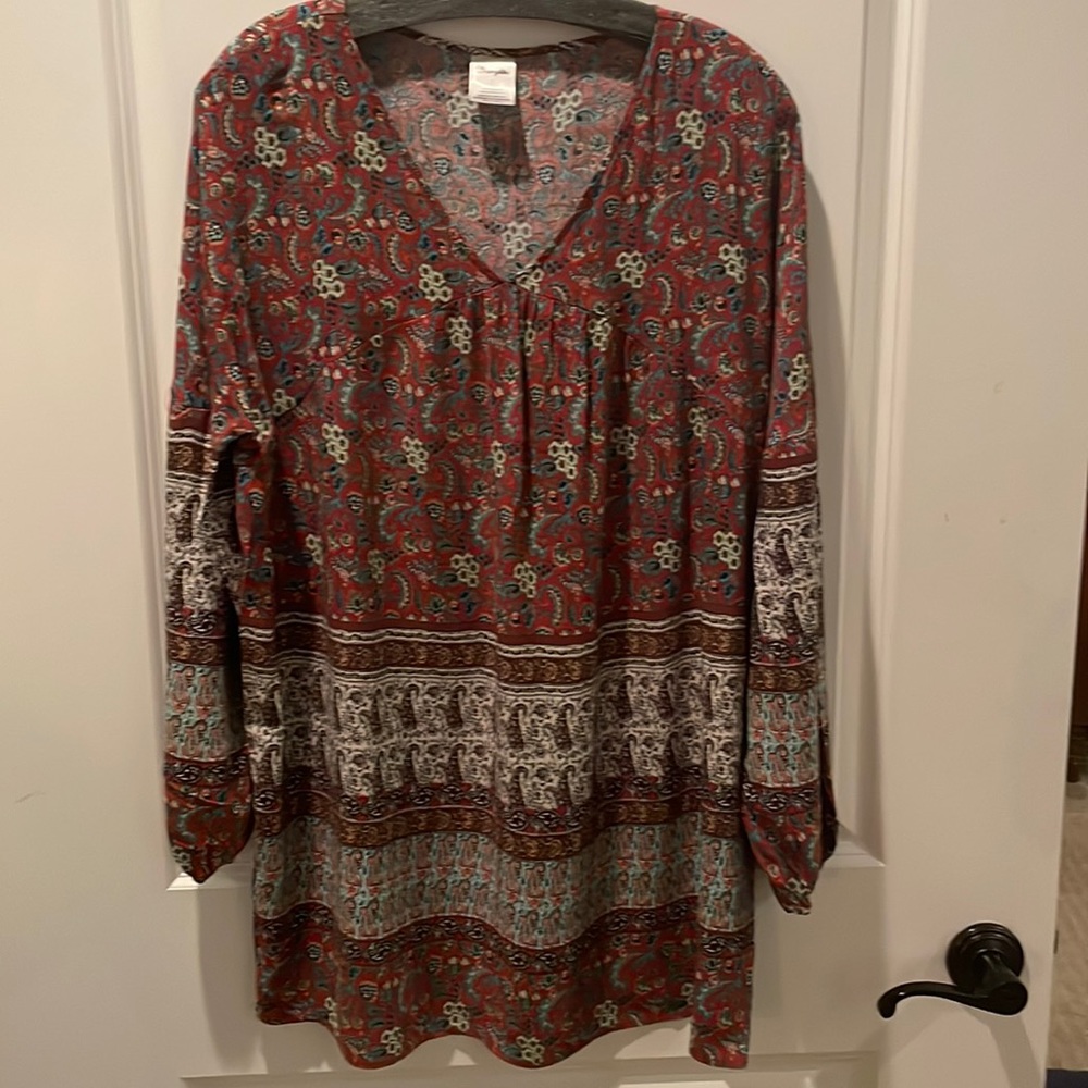 Women’s floral print peasant top